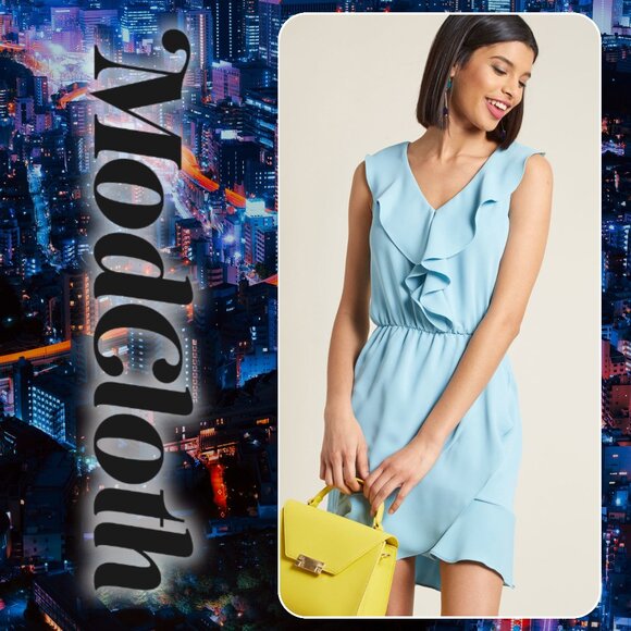 Modcloth Dressed to Frill Ruffled Sleeveless Dress by Everly (size S) - Picture 1 of 13